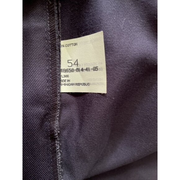 Haggar Mens Pleated Front Shorts 54W Dark Purple Full Cotton Elastic Waist Made - Picture 6 of 11